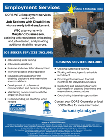 Employment Services handout PDF.