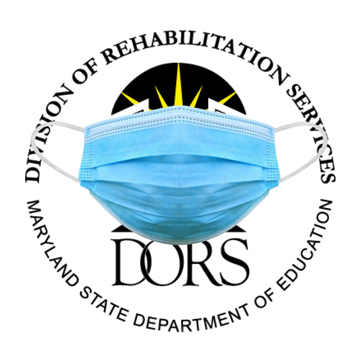 The DORS logo wearing a blue mask.
