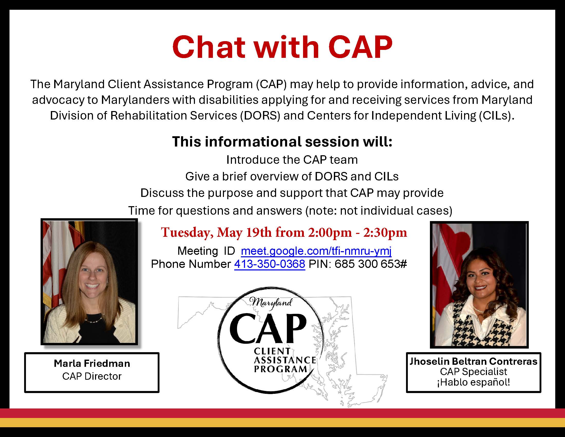 Chat with CAP flyer.