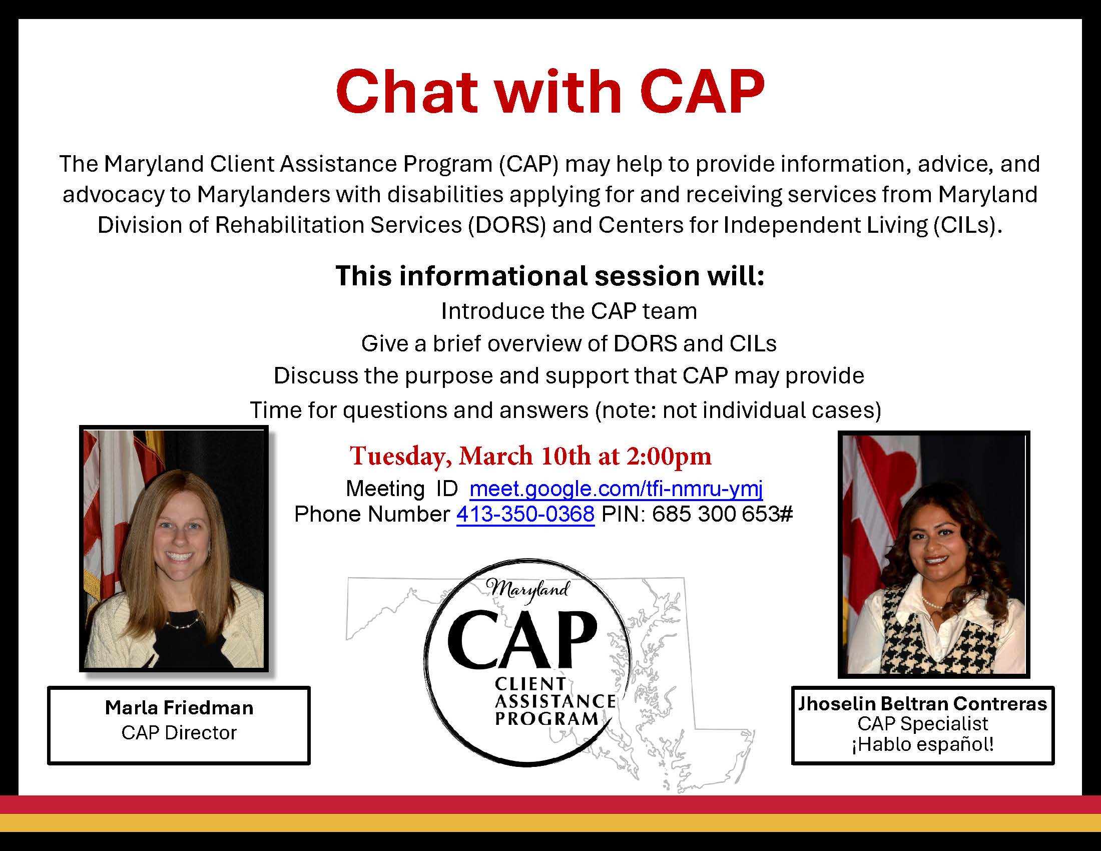 Chat with CAP flyer.